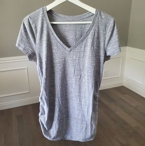 Gray maternity top